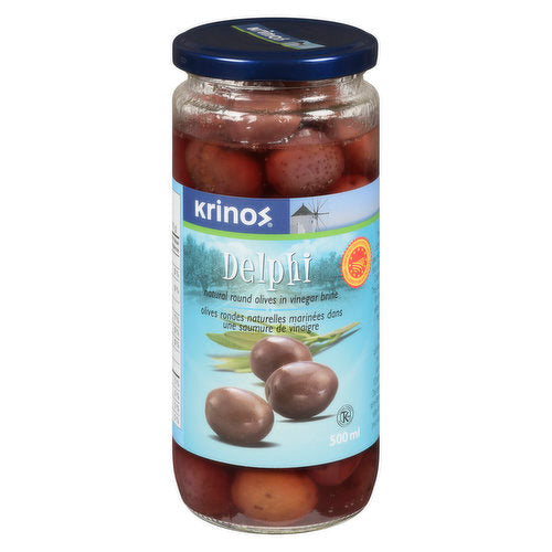 Krinos Delphi Black Olives 500ml