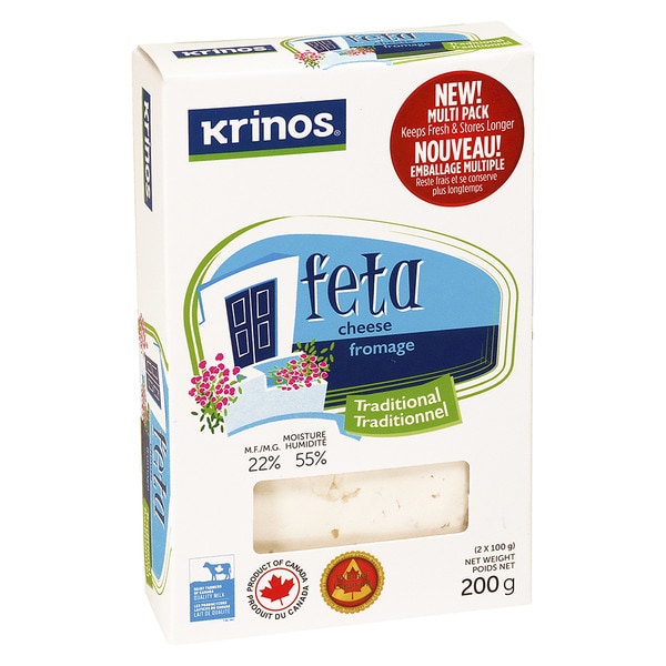 Krinos Traditional Feta Cheese cow 200g vacuum bag