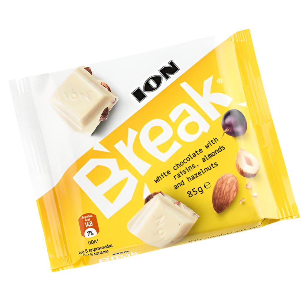 Ion Break Milk Chocolate with almond, raisin and hazelnut 85g