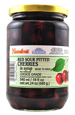 Nutrafruit Red Sour Pitted Cherries 680g