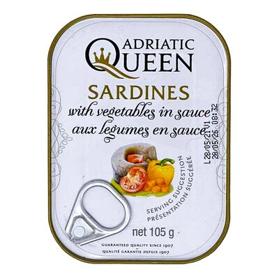 Adriatic Queen Sardines with vegetables in sauce 105g