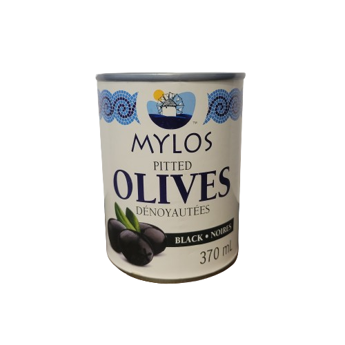 Mylos Pitted Black Olives 370ml