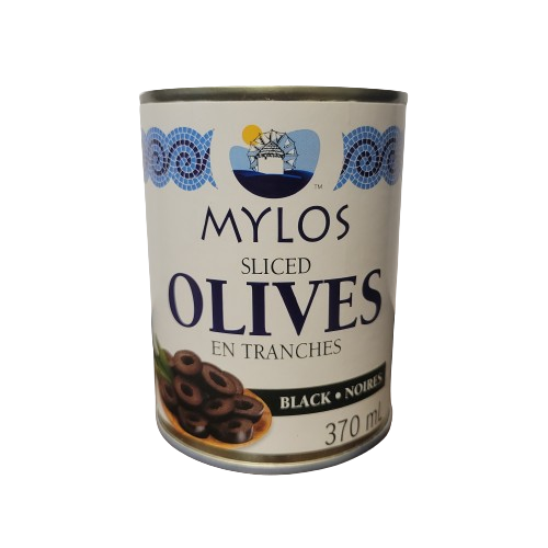 Mylos Sliced Black Olives 370ml