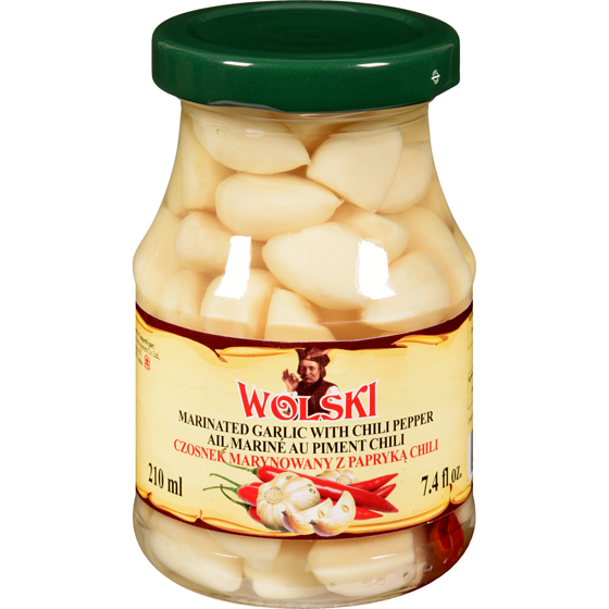 Wolski Marinated Garlic with chili peppers 210ml