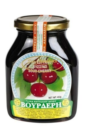 Vourderis Sour Cherry in syrup jam 454g