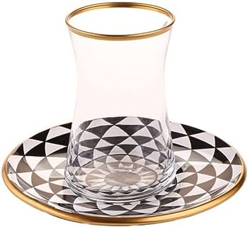 Karaca Black Gold 6 people Tea Set