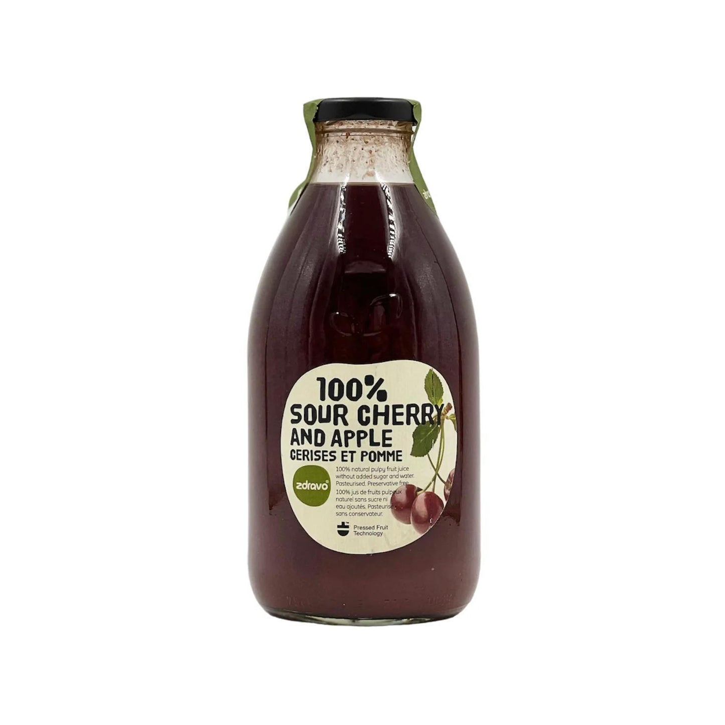 Zdravo Sour Cherry and Apple Juice 100% 750ml