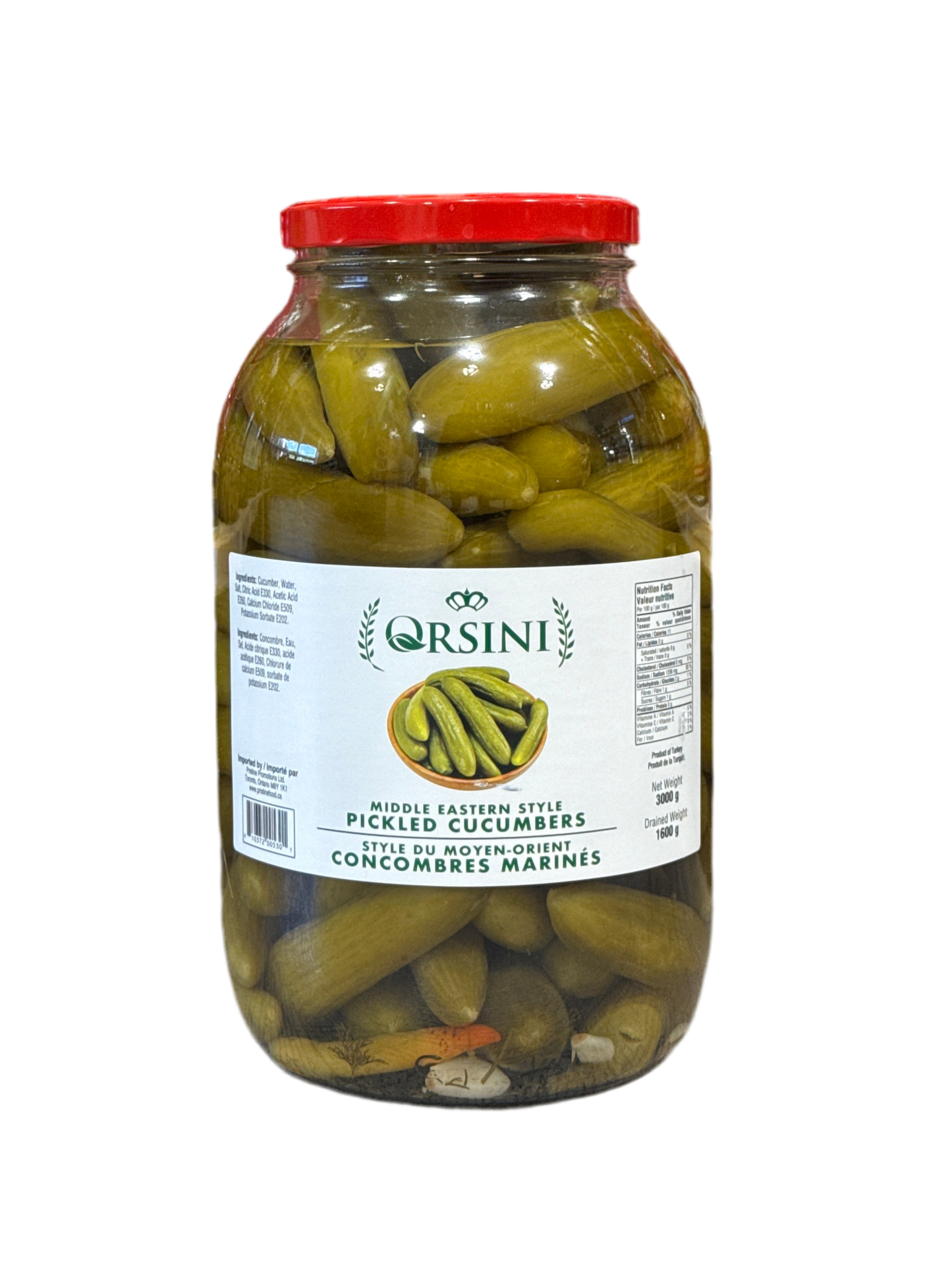 Orsini Middle Eastern Style Pickled Cucumbers 3kg