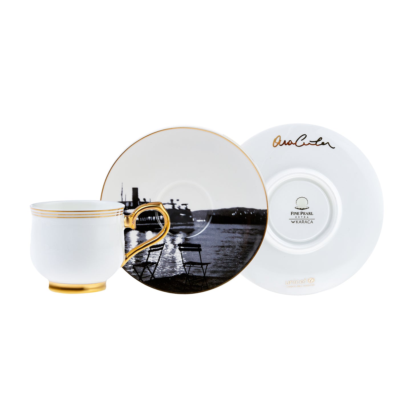 Karaca Unicef Ara Guler Turkish Coffee Espresso Set for 2 people