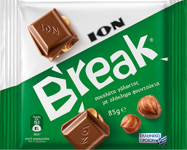 Ion Break Milk Chocolate with hazelnuts 85g