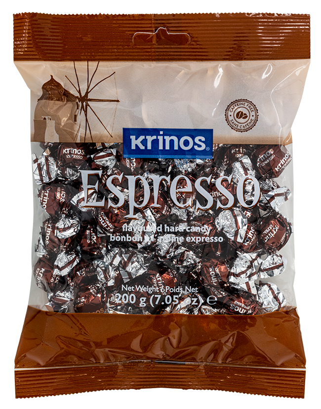 Krinos Espresso flavoured hard candy 200g