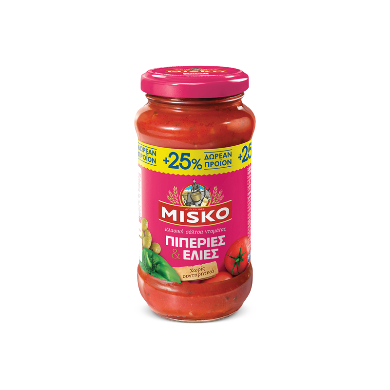 Misko Sauce with peppers and olives 500g