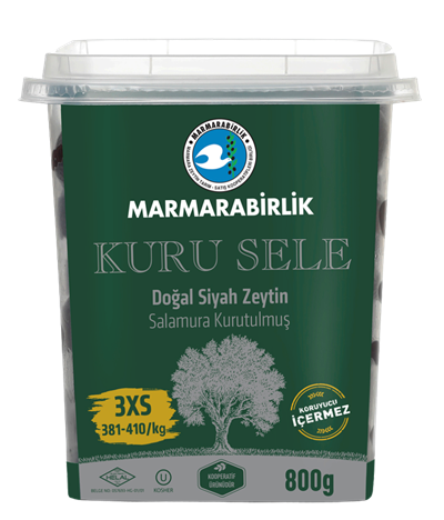 Marmarabirlik Dried Natural Black Olives 3XS 800g