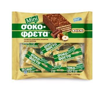 Ion Sokofreta Milk Chocolate Wafers with hazelnut mini 210g
