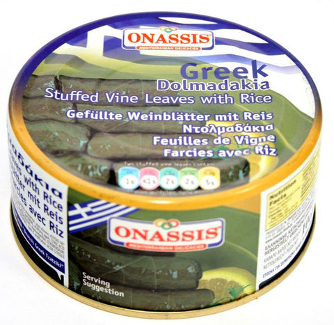 Onassis Ready Meal Greek Dolmadakia stuffed vine leaves 280g