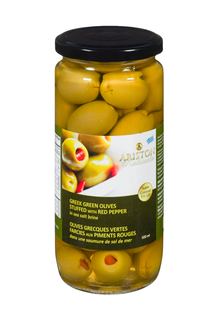 Ariston Green Olives stuffed with red pepper 500ml