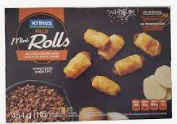 Krinos Mini Rolls Sauteed Ground Beef 15 pieces
