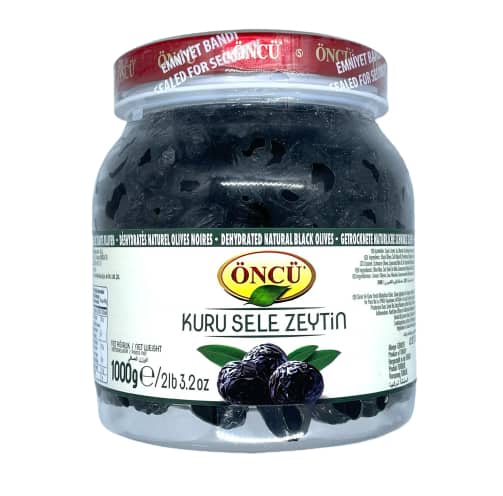 Oncu Dried Natural Black Olives Kuru Sele 1000g