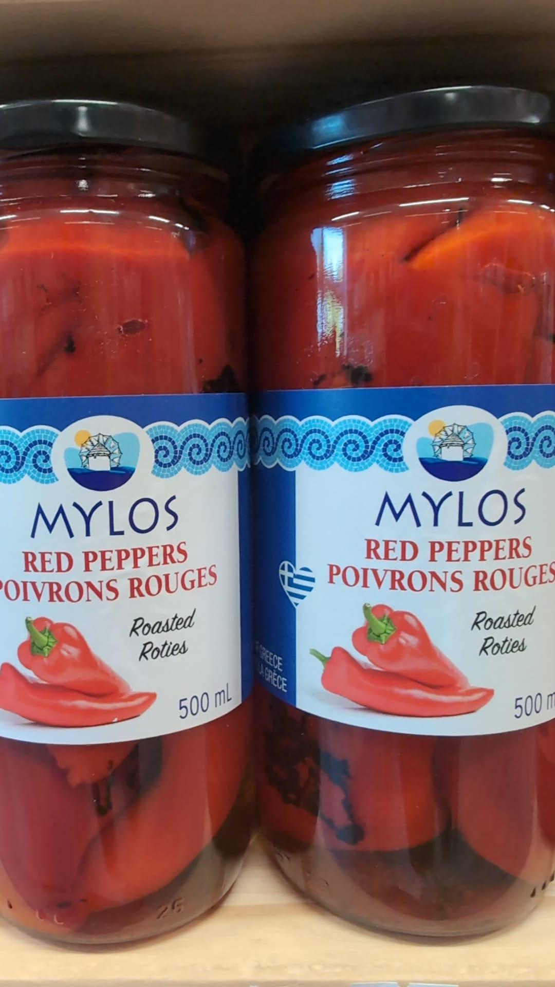 Mylos Roasted Red Peppers 500ml
