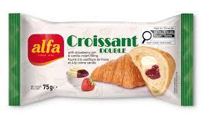 Alfa Croissant with vanilla&strawberry filling 75g