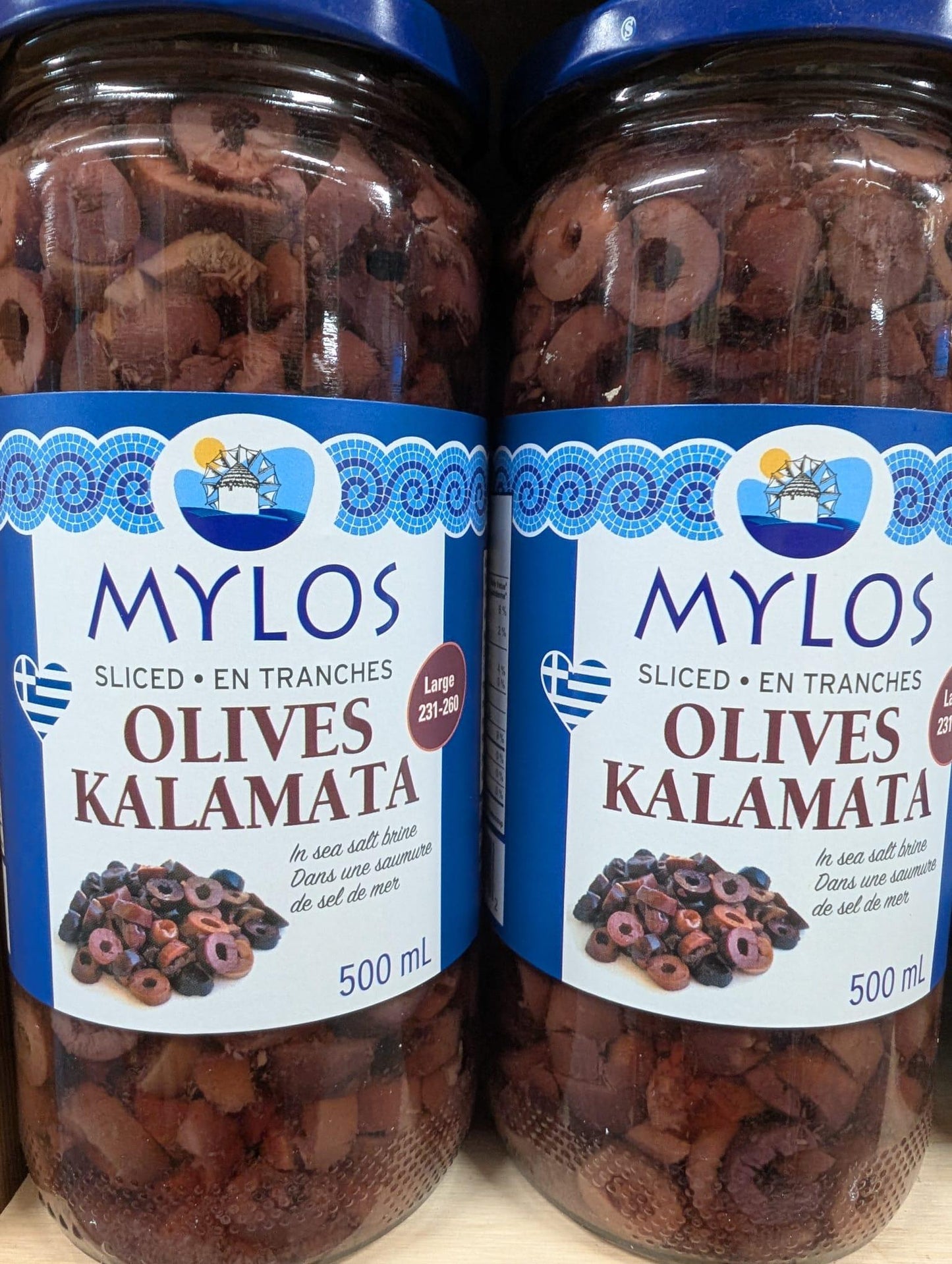 Mylos Kalamata Olives sliced 500ml
