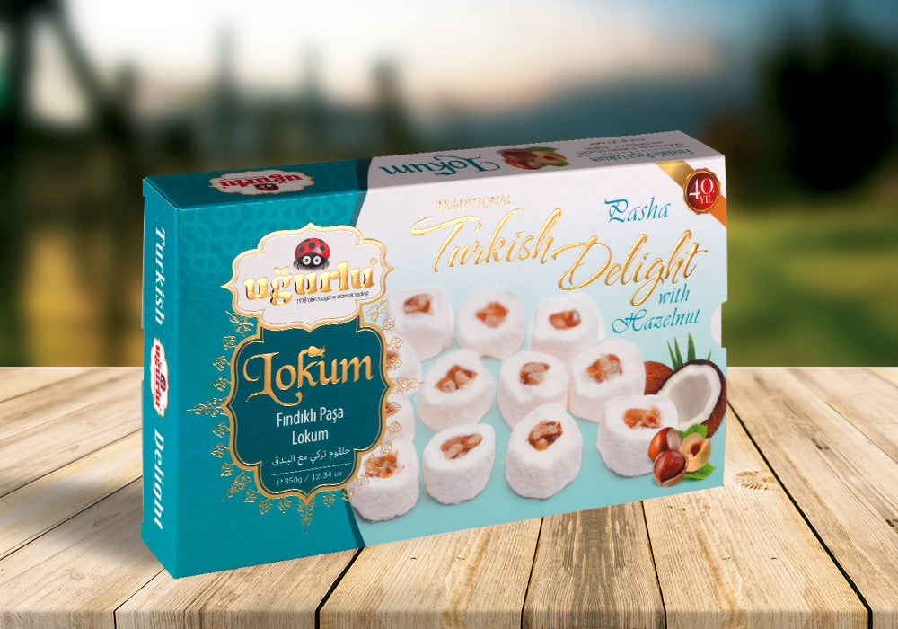 Ugurlu Pasha Turkish Delight with hazelnut 350g