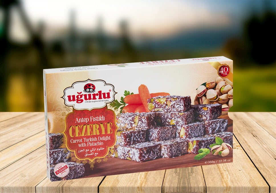 Ugurlu Carrot Turkish Delight Cezerye with Pistachio 350g