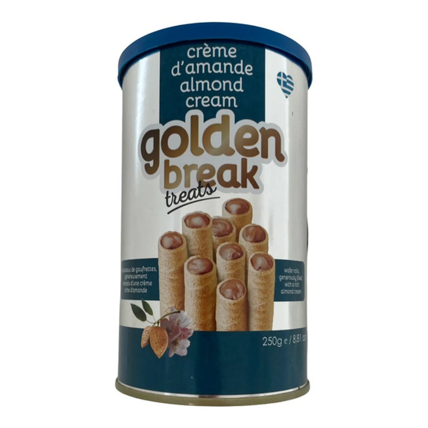 Golden Break Wafer Rolls with Almond 250g