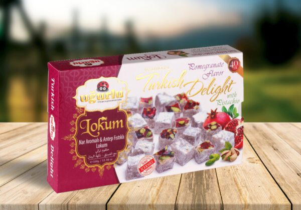 Ugurlu Turkish Delight with Pistachio and Pomegranate Flavor 350g