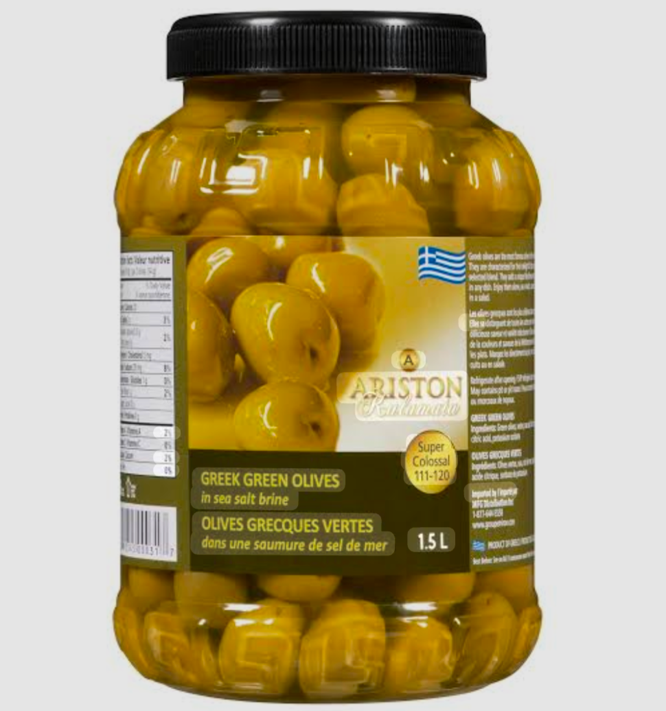 Ariston Whole Green Olives 1.5L
