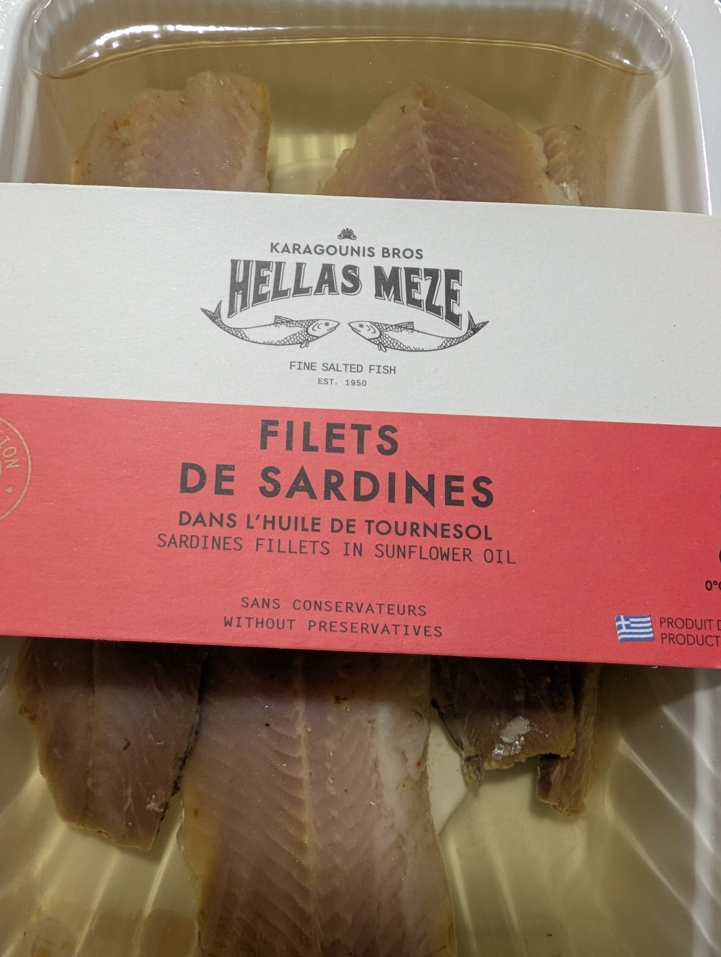 Karagounis Hellas Meze Sardines Fillets in sunflower oil 90g