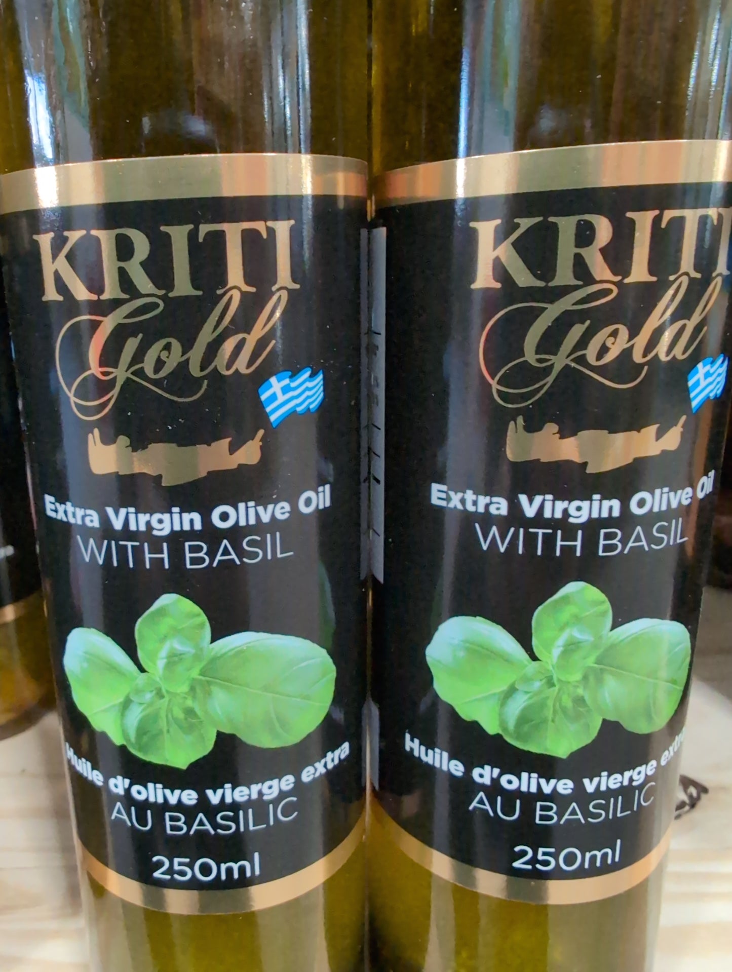 Kriti Gold Extra Virgin Olive Oil with basil 250ml