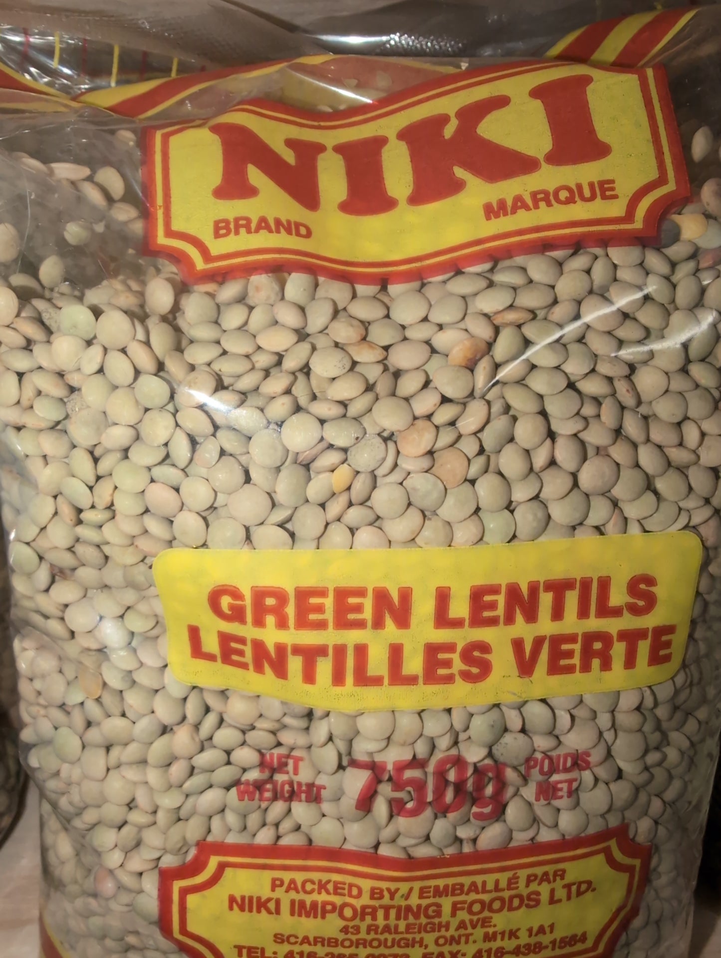 Niki Green Lentils small 750g