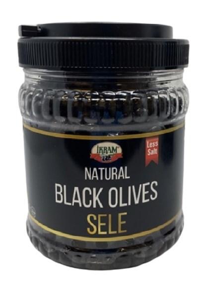 Ikram Natural Black olives Sele low salt 700g