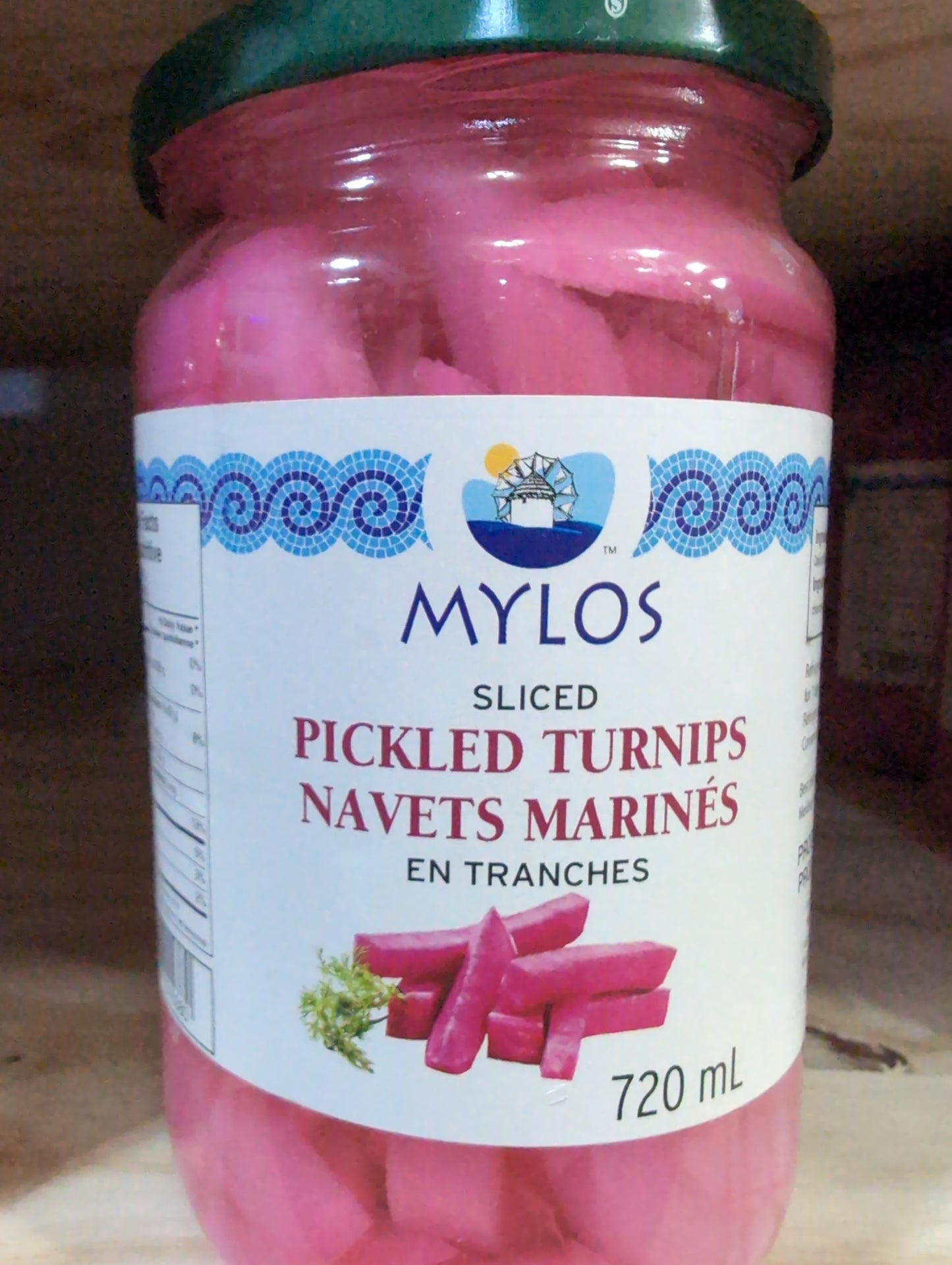 Mylos Sliced Pickled Turnips 720ml