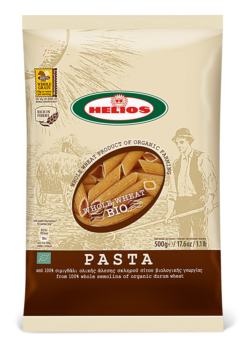 Helios Penne Pasta whole wheat organic 500g