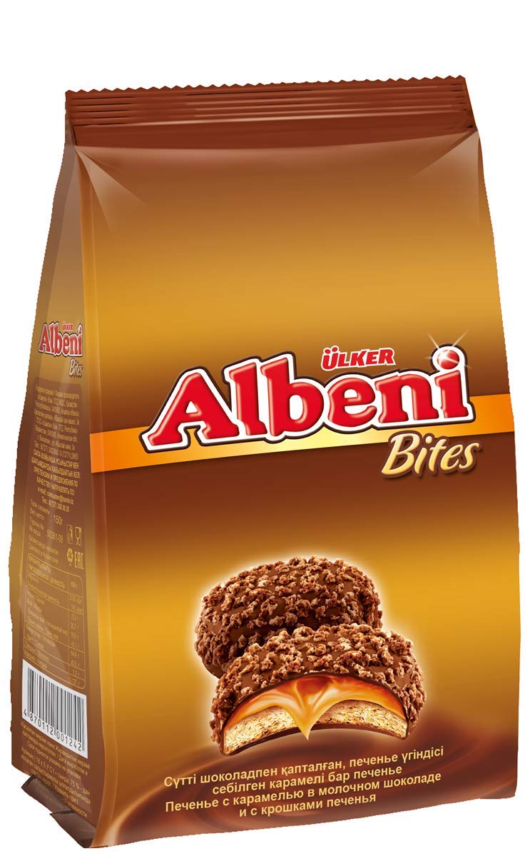 Ulker Albeni Caramel Biscuit Bites 144g