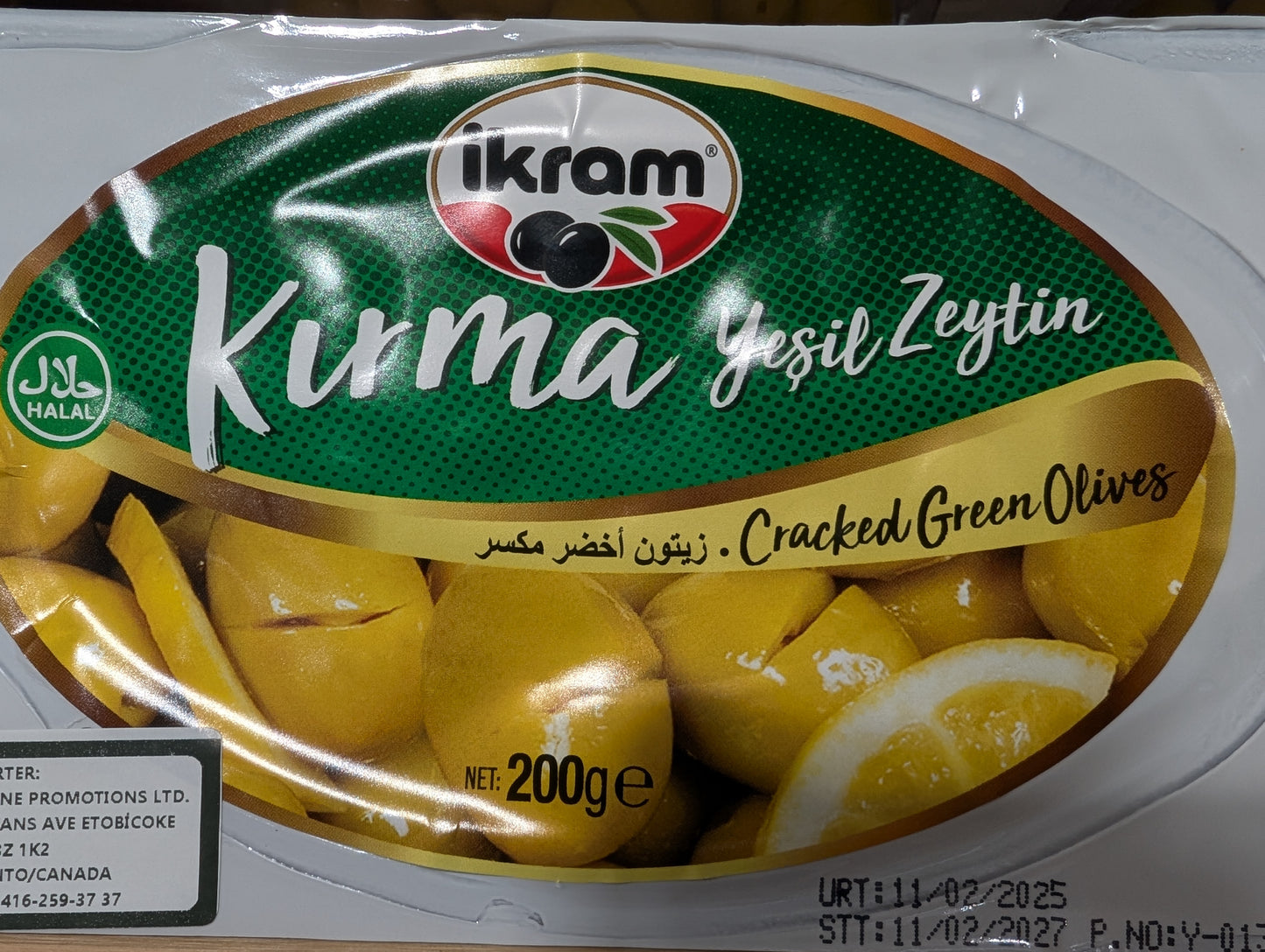 Ikram Green Olives cracked 200g