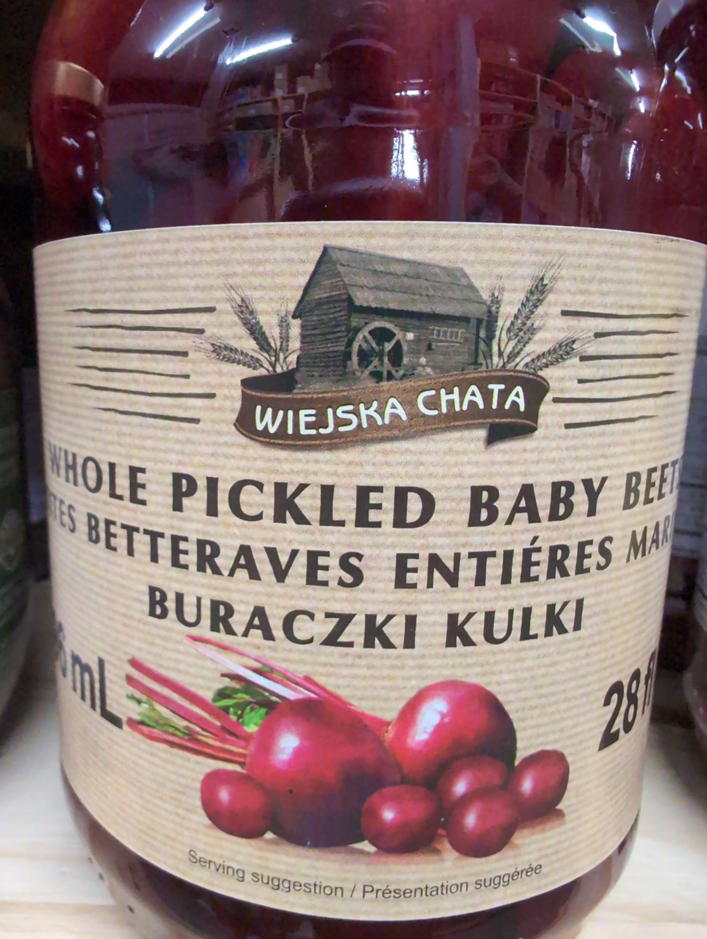 Wiejska Chata Whole Pickled Baby Beets 796ml