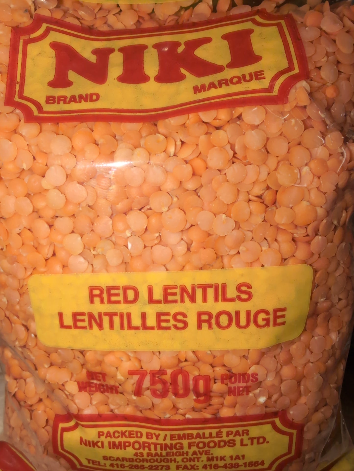 Niki Red Lentils 750g