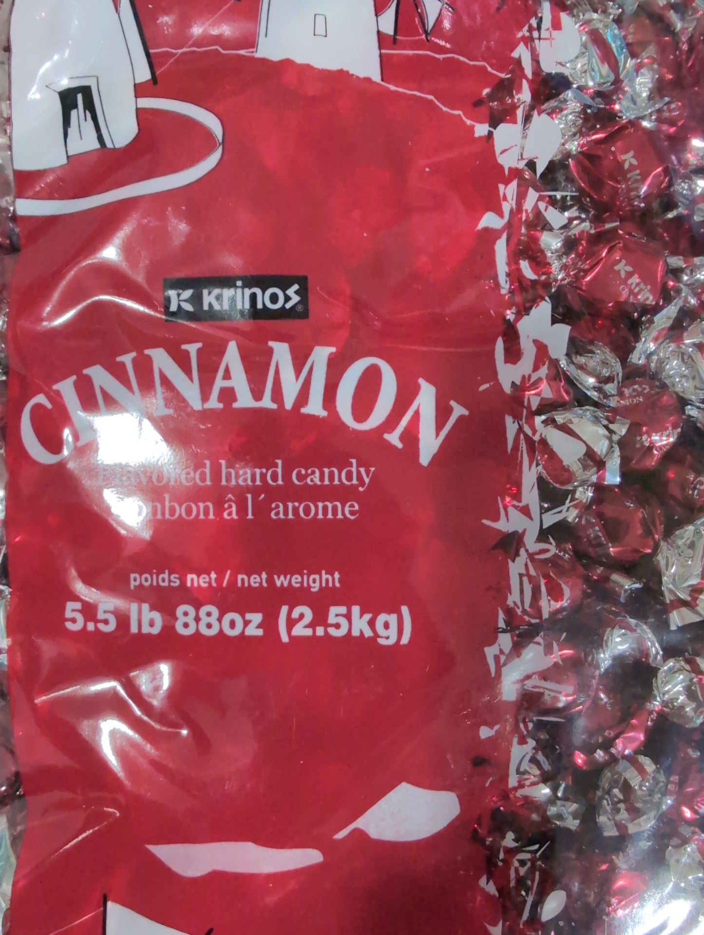 Krinos Cinnamon flavoured hard candy 2.5kg