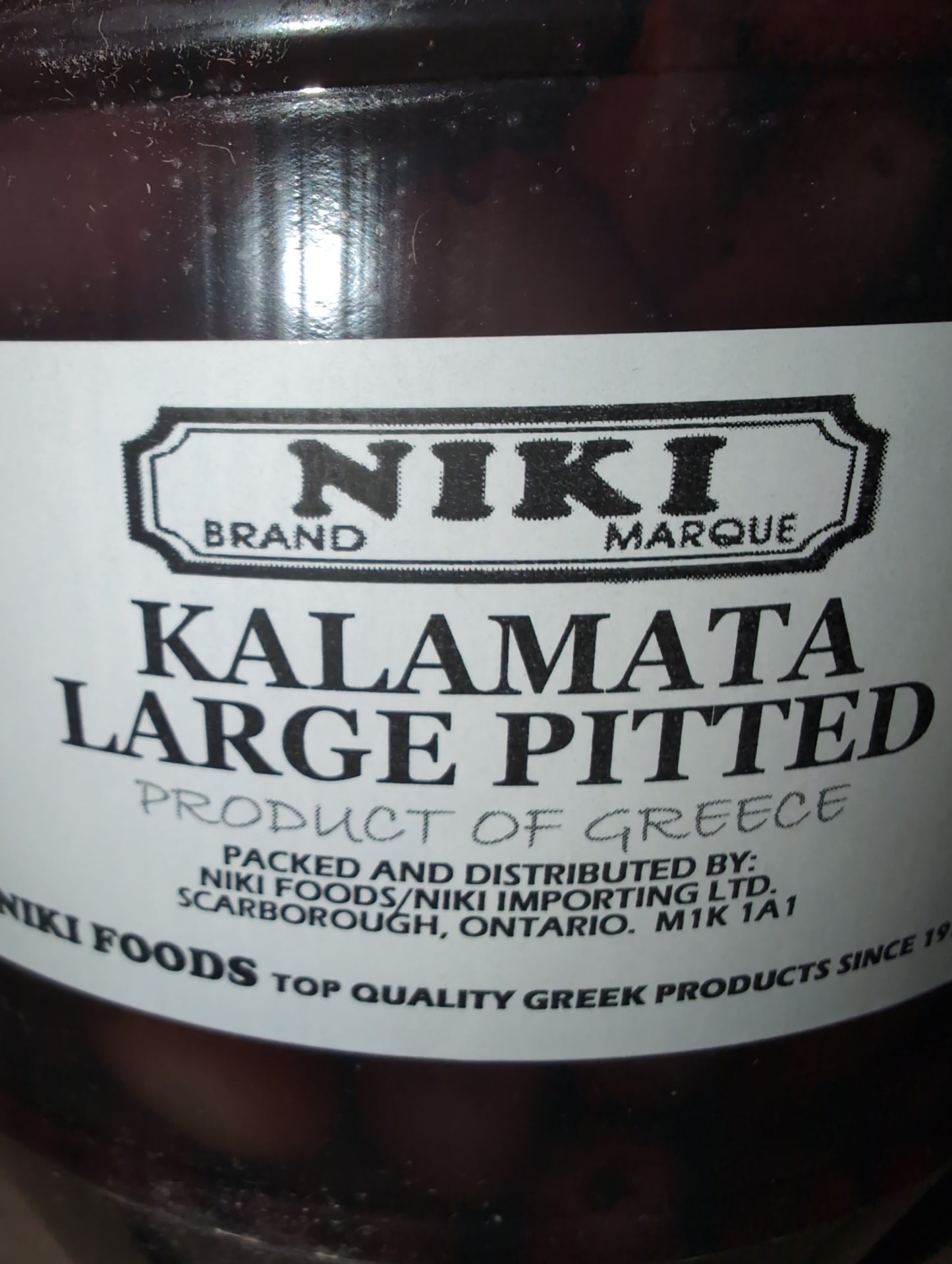 Niki Black Olives Kalamata Large Pitted 2kg