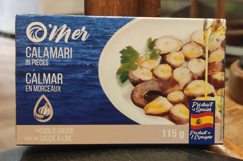 O'mer Calamari in pieces in sunflower oil 115g