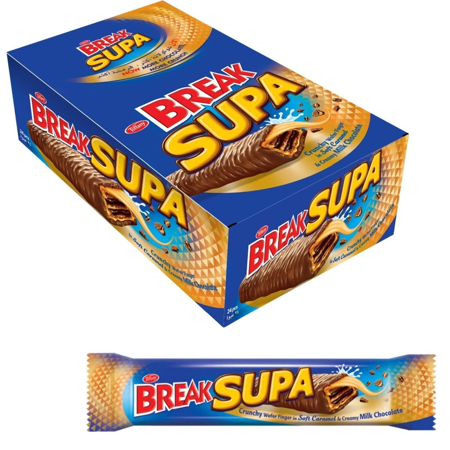 Break Supa Crunchy Wafer Fingers with caramel BOX