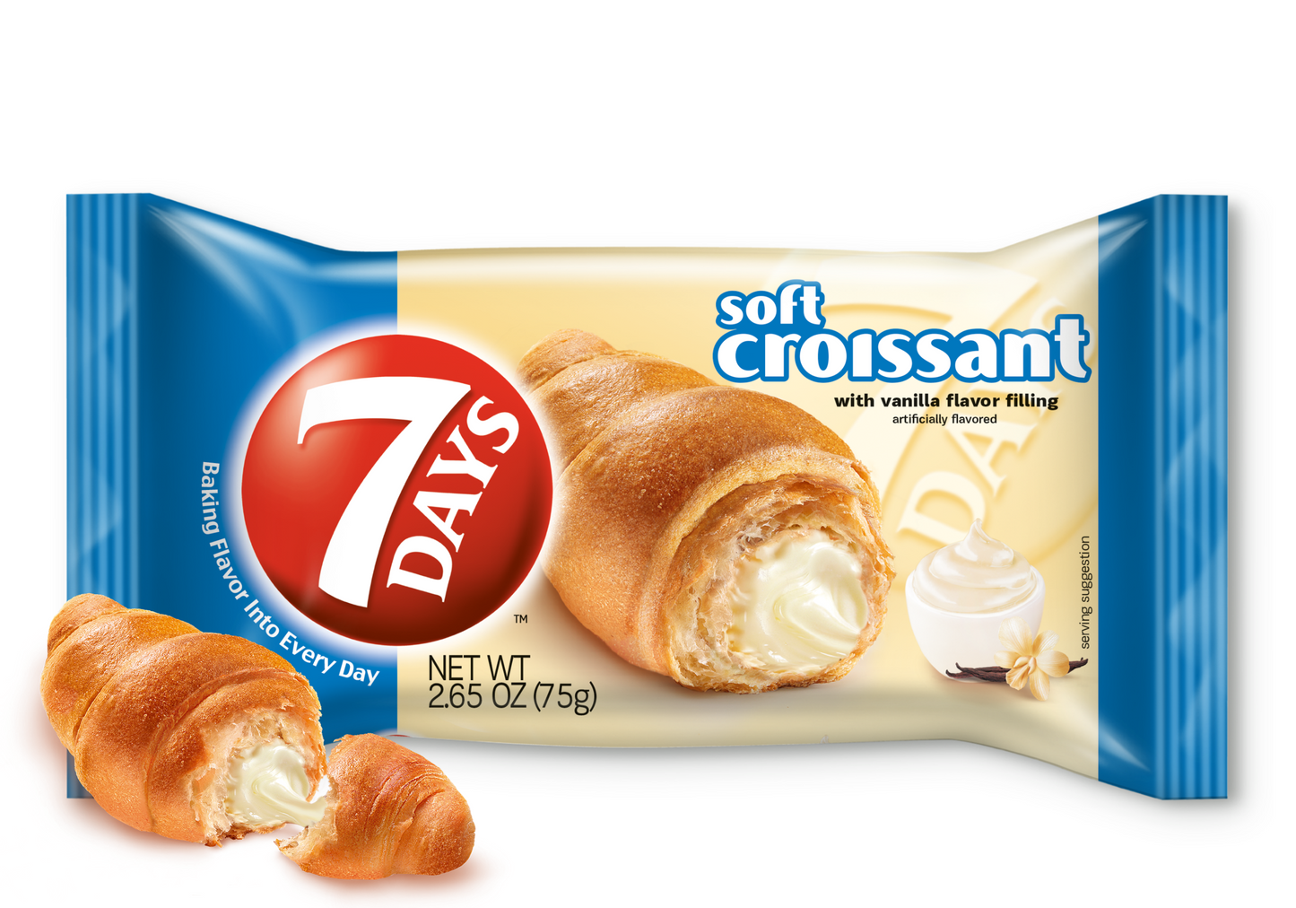 7Days Croissant with vanilla filling 75g