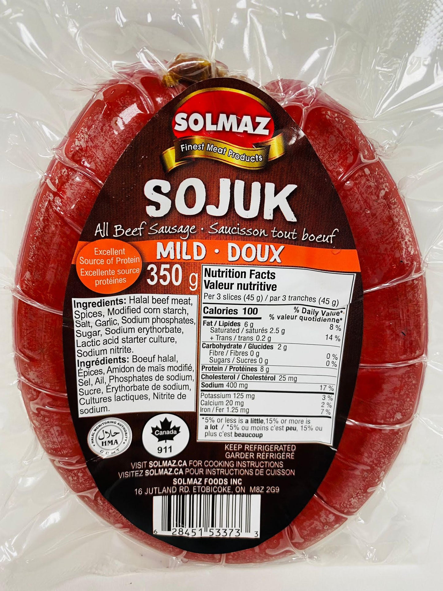 Solmaz Sujuk Mild 350g