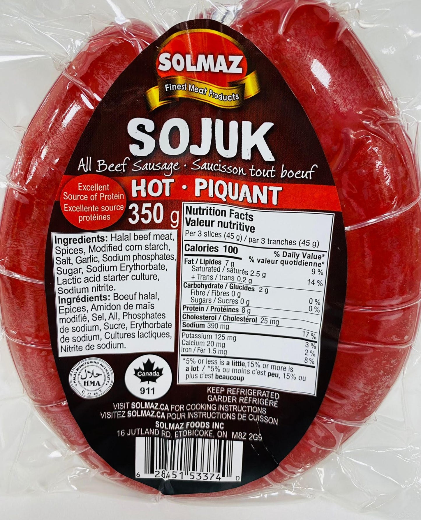 Solmaz Sujuk Hot 350g