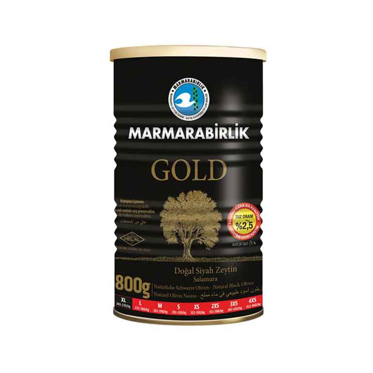 Marmarabirlik Gold Black Olives 800g