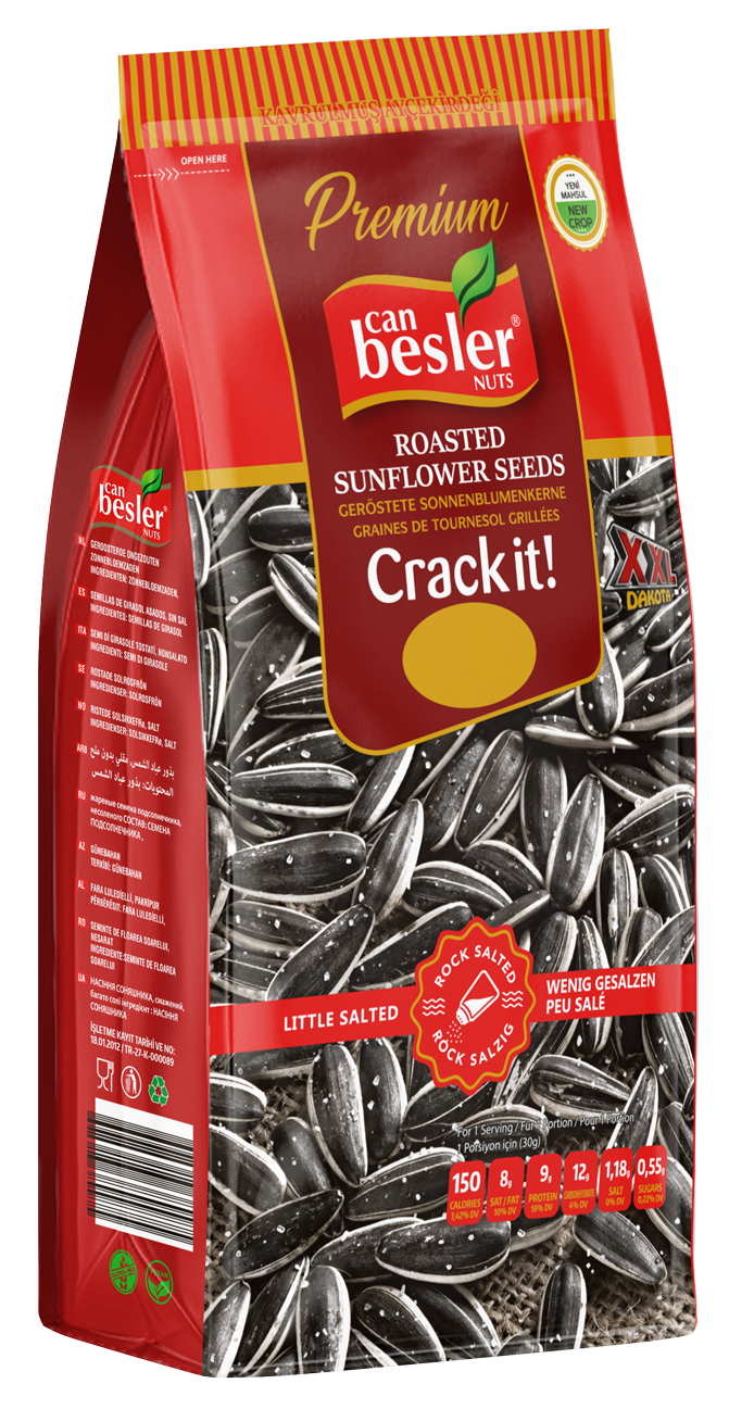 Canbesler Roasted Black Sunflower Seeds Salted