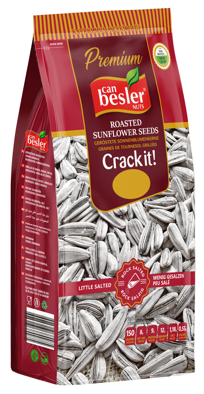 Canbesler Roasted White Sunflower Seeds Salted